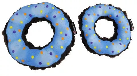 Donut Dog Toy - Large - Blue/Chocolate / 1 - Pet Supplies
