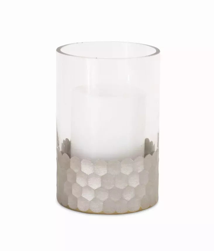 Candle Holder  (Set of 2) 4"Dx6"H Glass - 1 - Home Decor