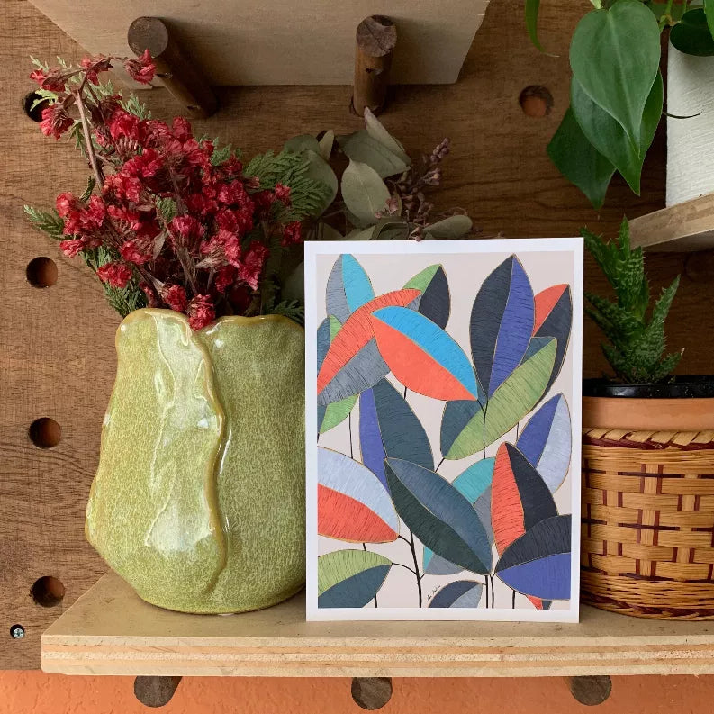 Ficus Leaves - 1 / 5x7 - Home Decor