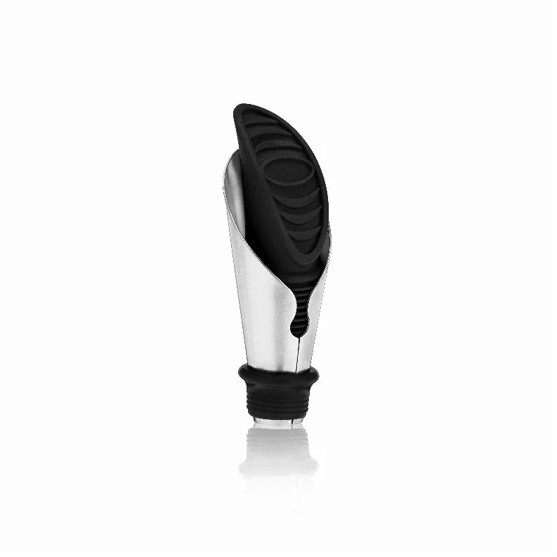 Duo Bottle Stopper And Pour Spout In Black By True - Black / 1 - Home Decor