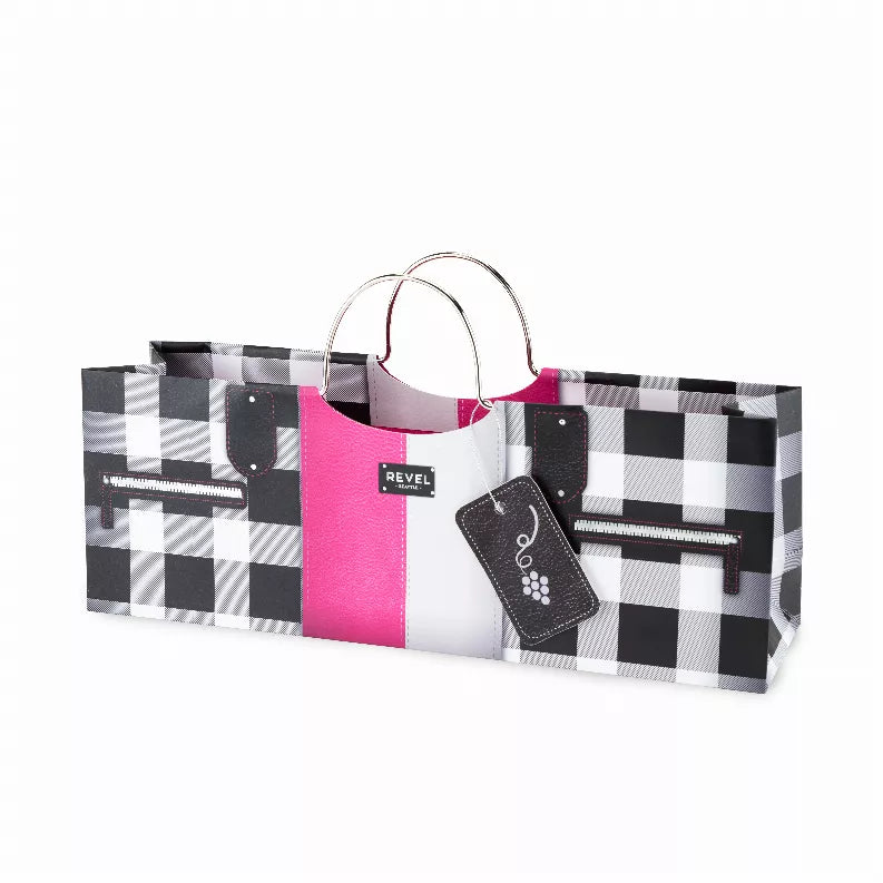 Black And Pink Fashion Wine Purse - Multicolor / 1 - Parties & Occasions