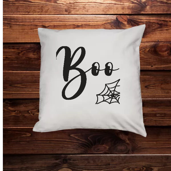 Boo Pillow Cover - White Pillow / 1 / 18”x18” - Pillows