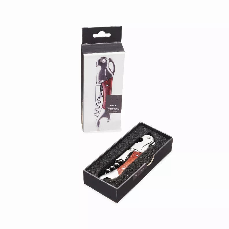 Admiral Double Opener Corkscrew By Viski - Wood / 1 - Home Decor