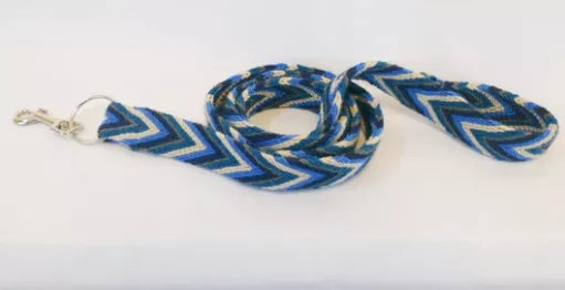 Blue Handmade Wayuu Pet Leash - Pet Supplies