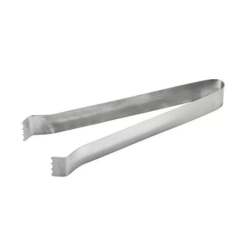 True ice tongs, silver metal pinch ends for gripping ice cubes