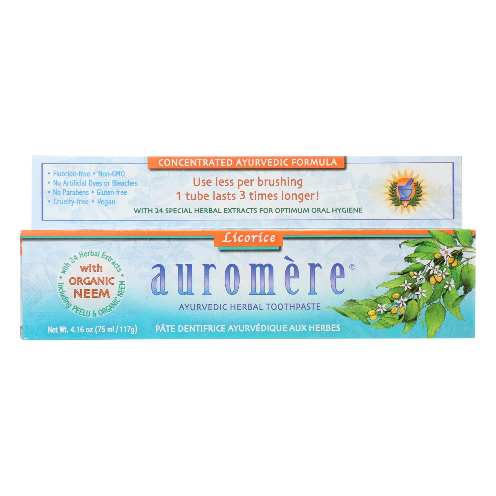 Auromere Toothpaste - Licorice - Case Of 1 - 4.16 Oz. - GreatEagleInc