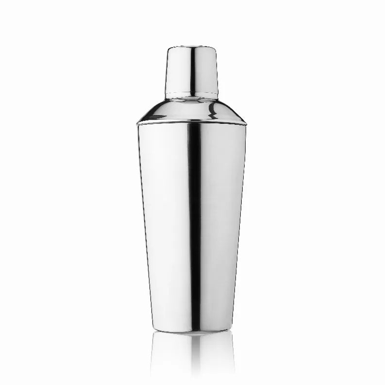 True Retro 24-ounce cocktail shaker, brushed metal with domed lid