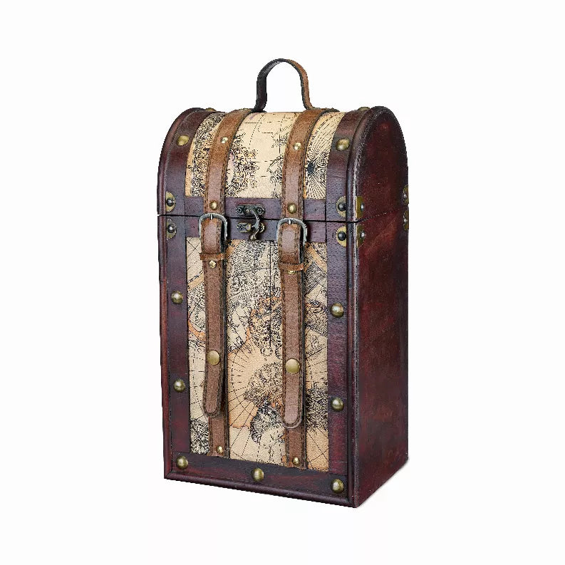 2 Bottle Old World Wooden Wine Box By Twine - Parties & Occasions | 30 DAYS, Amazon, CN