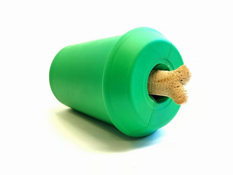 Coffee Cup Durable Rubber Chew Toy and Treat Dispenser - Green / 1 / Medium - Toys