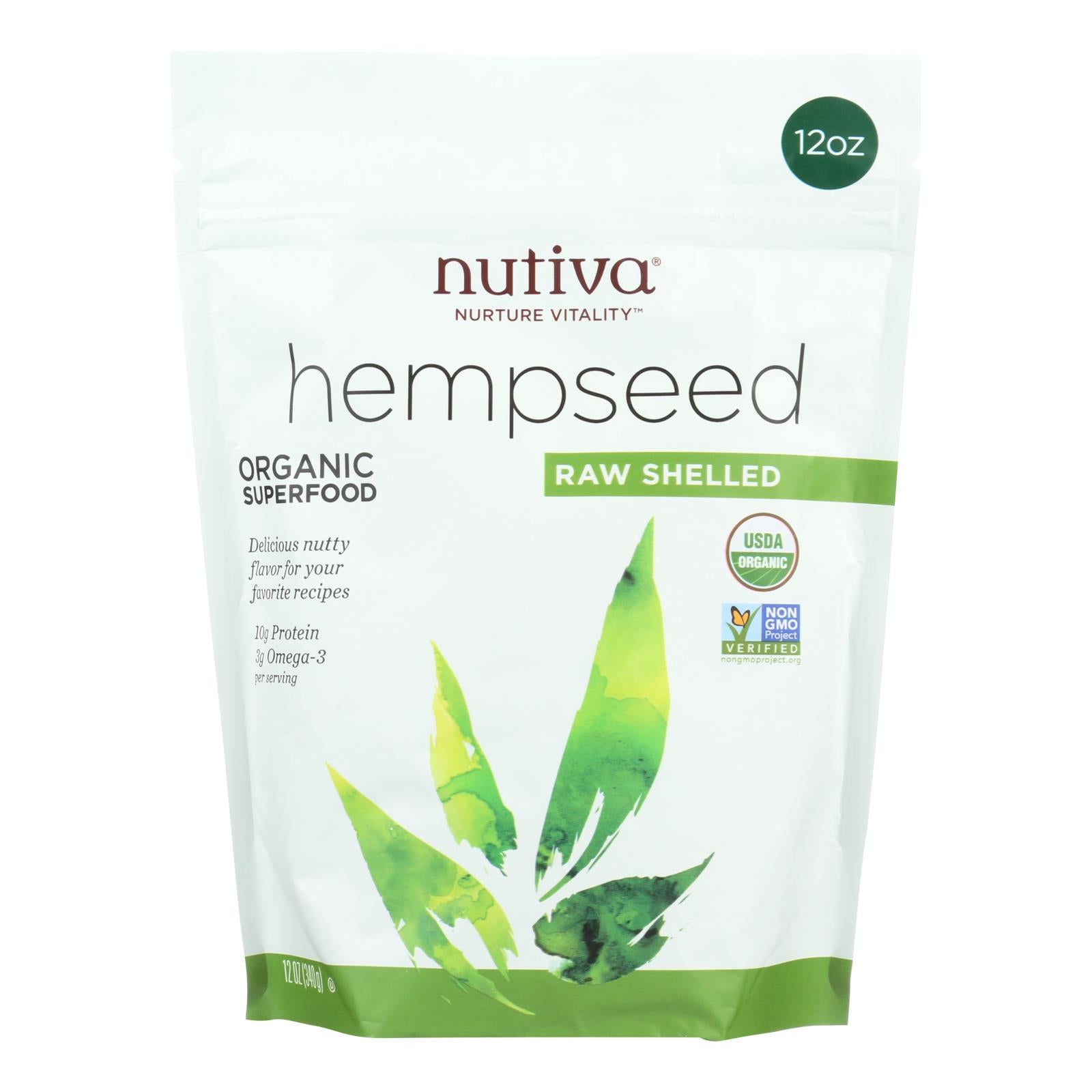 Nutiva Hempseed - Organic - Shelled - 12 Oz - GreatEagleInc