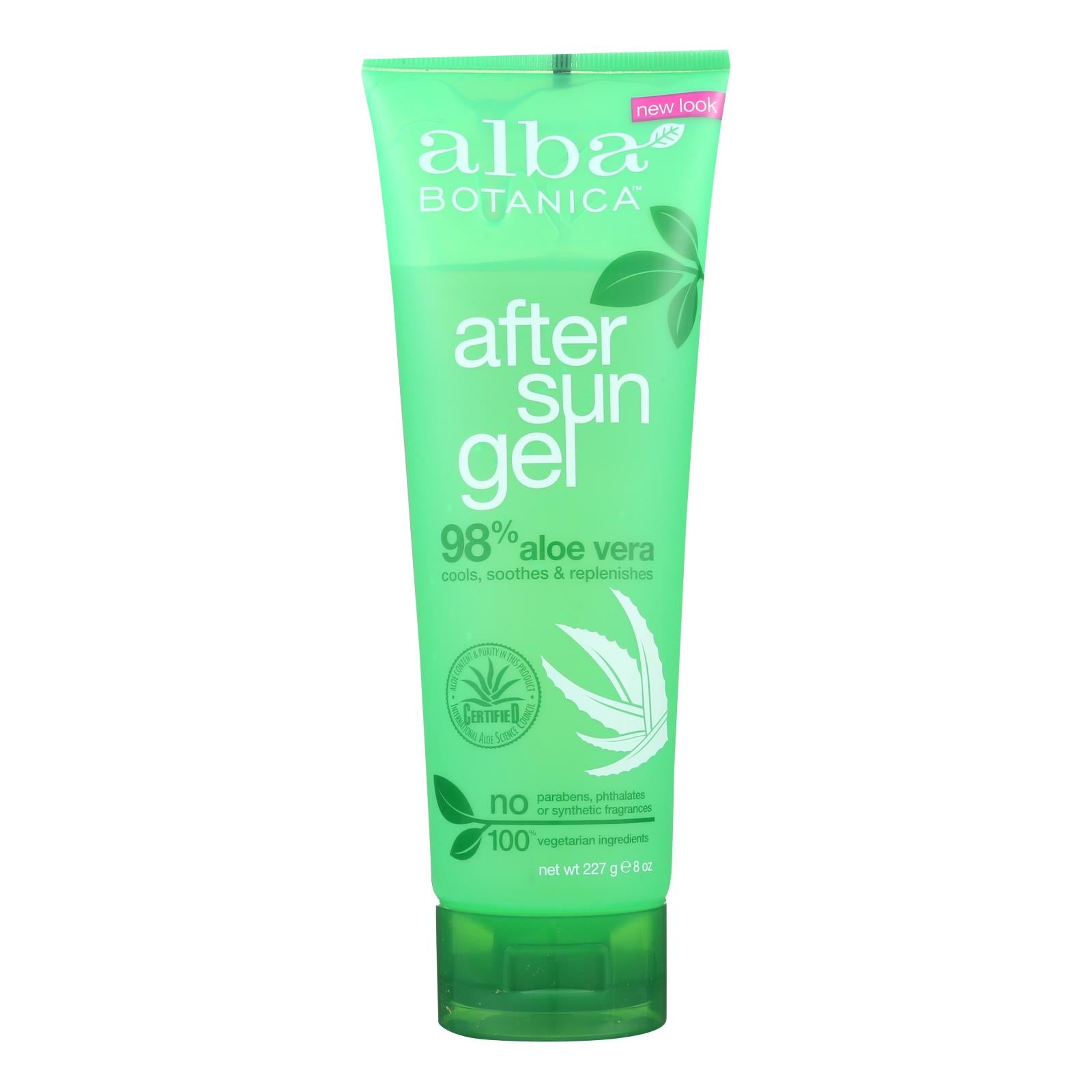 Alba Botanica - After Sun Gel - 98% Aloe - 8 Oz - GreatEagleInc