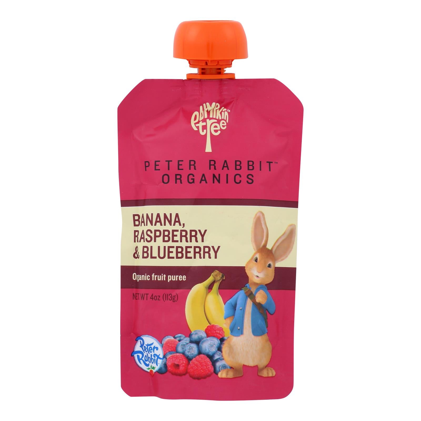 Peter Rabbit Organics Fruit Snacks - Raspberry Banana And Blueberry - Case Of 10 - 4 Oz. - GreatEagleInc