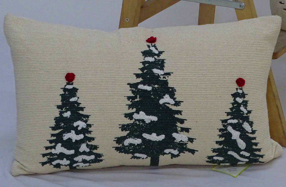 Chicos Home 14" x 24" Christmas Tree Throw Pillow for couch - Home Decor