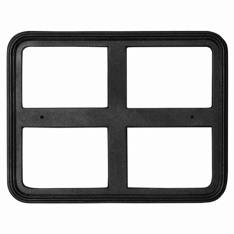 Black rectangle frame, 24x18, with four picture openings