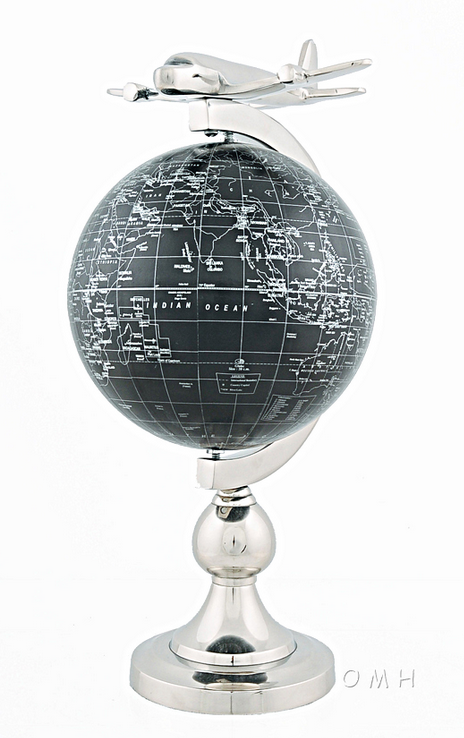 Airplane Flying Over Globe Décor Piece - Home Decor