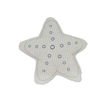 Anne Home - White Star-Shaped Pillow - Home Decor