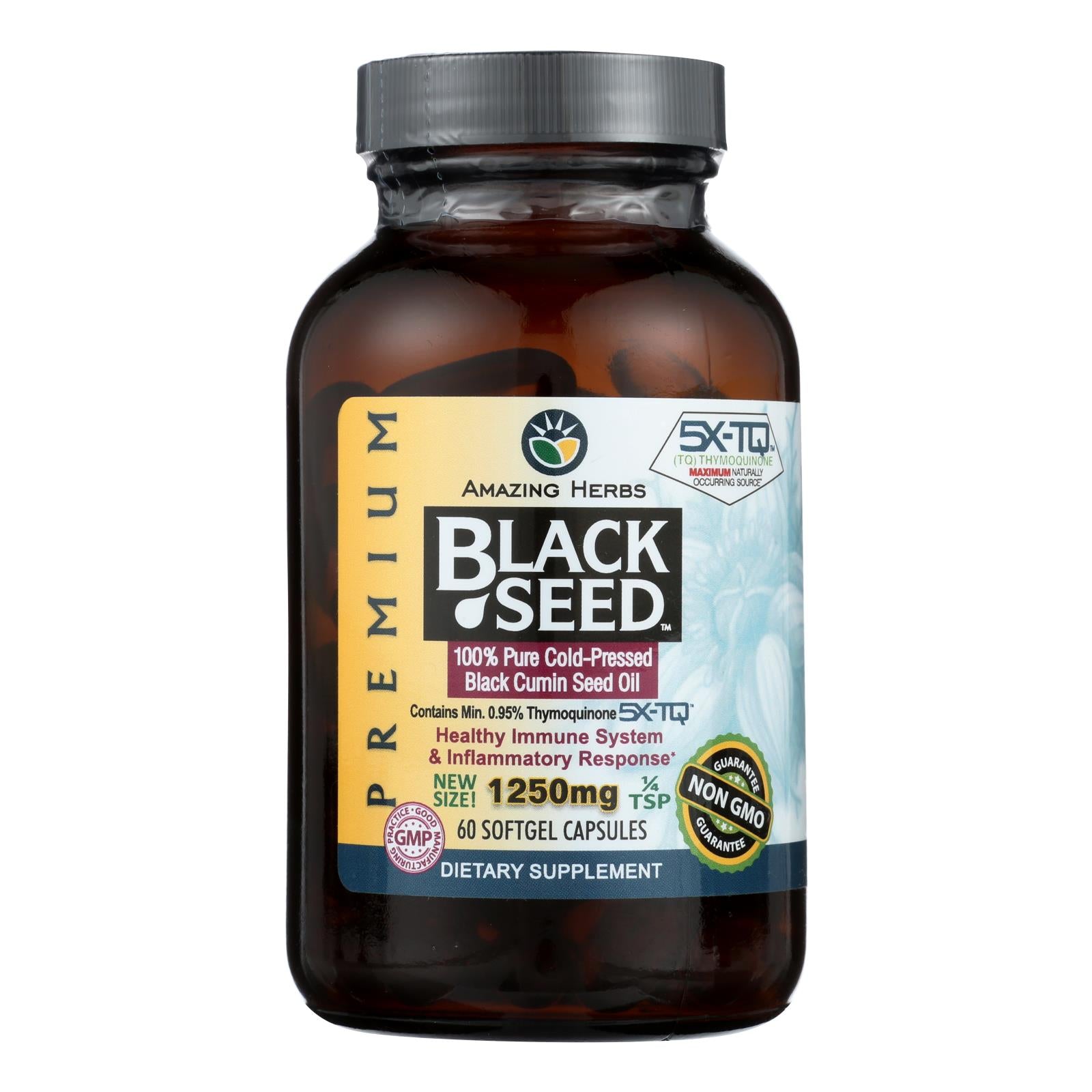 Black Seed Oil - 1250 Mg - 60 Softgel Capsules - GreatEagleInc