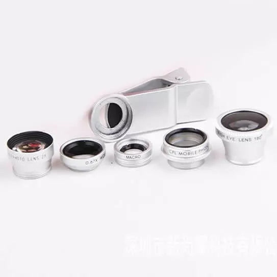 Clear Image with 5 Clip and Snap Lens for your Smartphone - Silver / 1 - Electronics