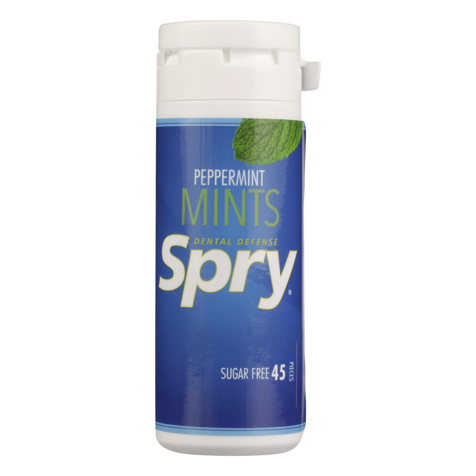 Spry Xylitol Mints - Peppermint - Case Of 6 - 45 Count - Eco-Friendly Home & Grocery