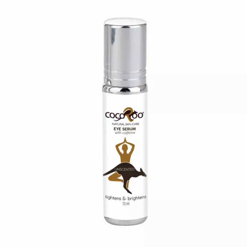 CocoRoo eye serum, silver-capped bottle with unscented badge, 10 ml