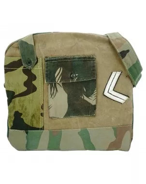 Camo and Recycled Military Tent Messenger Bag - Bags & Wallets