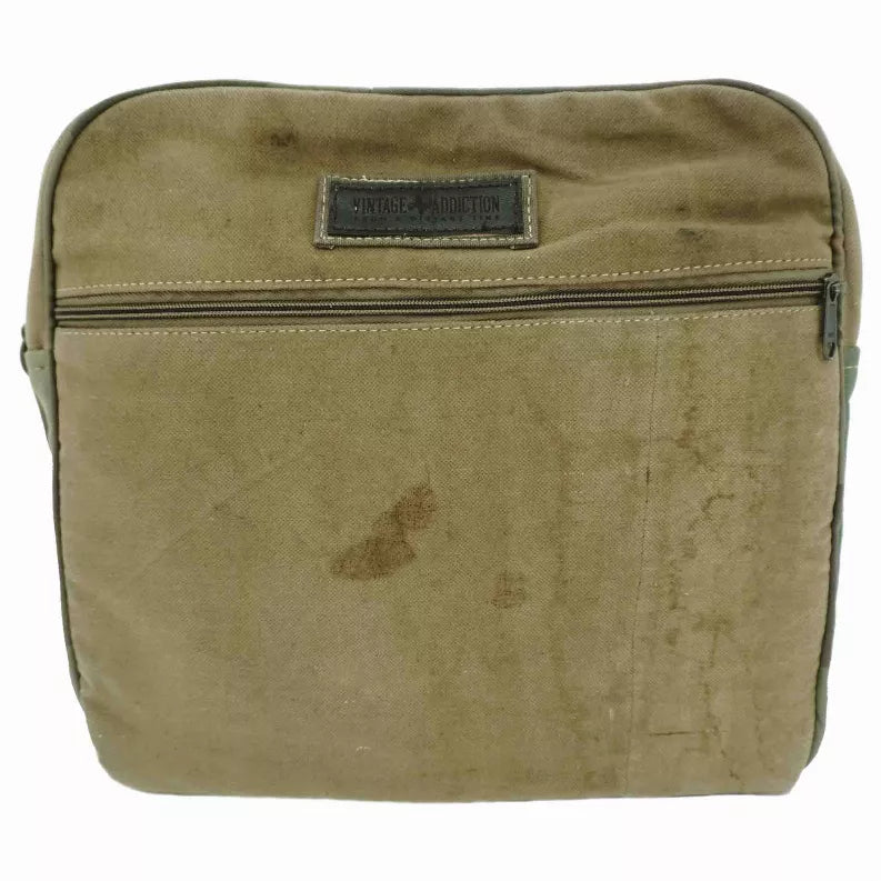 Camo and Recycled Military Tent Messenger Bag - Bags & Wallets