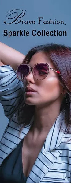 Bravo Sunglasses Silver Sparkle Lens Collection - Brown / 1 - Eyewear