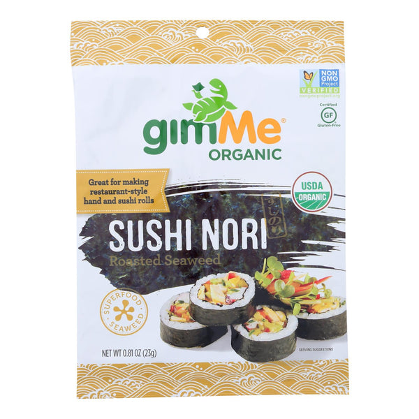 Gimme Seaweed Snacks 100% Organic Roasted Seaweed Sushi Nori - Wrap N' Roll - Case Of 12 - .81 Oz - GreatEagleInc