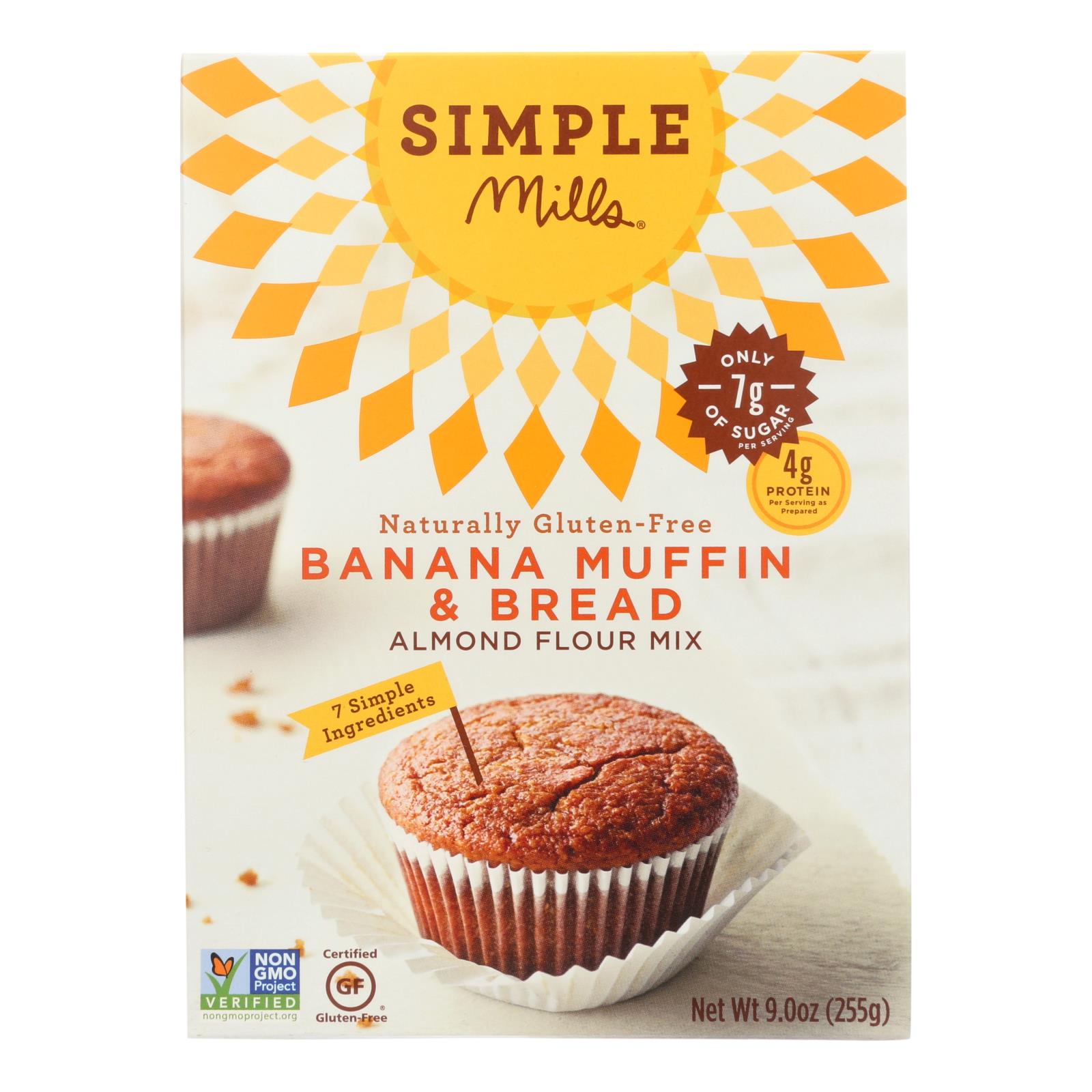 Simple Mills Almond Flour Banana Muffin And Bread Mix - Case Of 6 - 9 Oz. - GreatEagleInc
