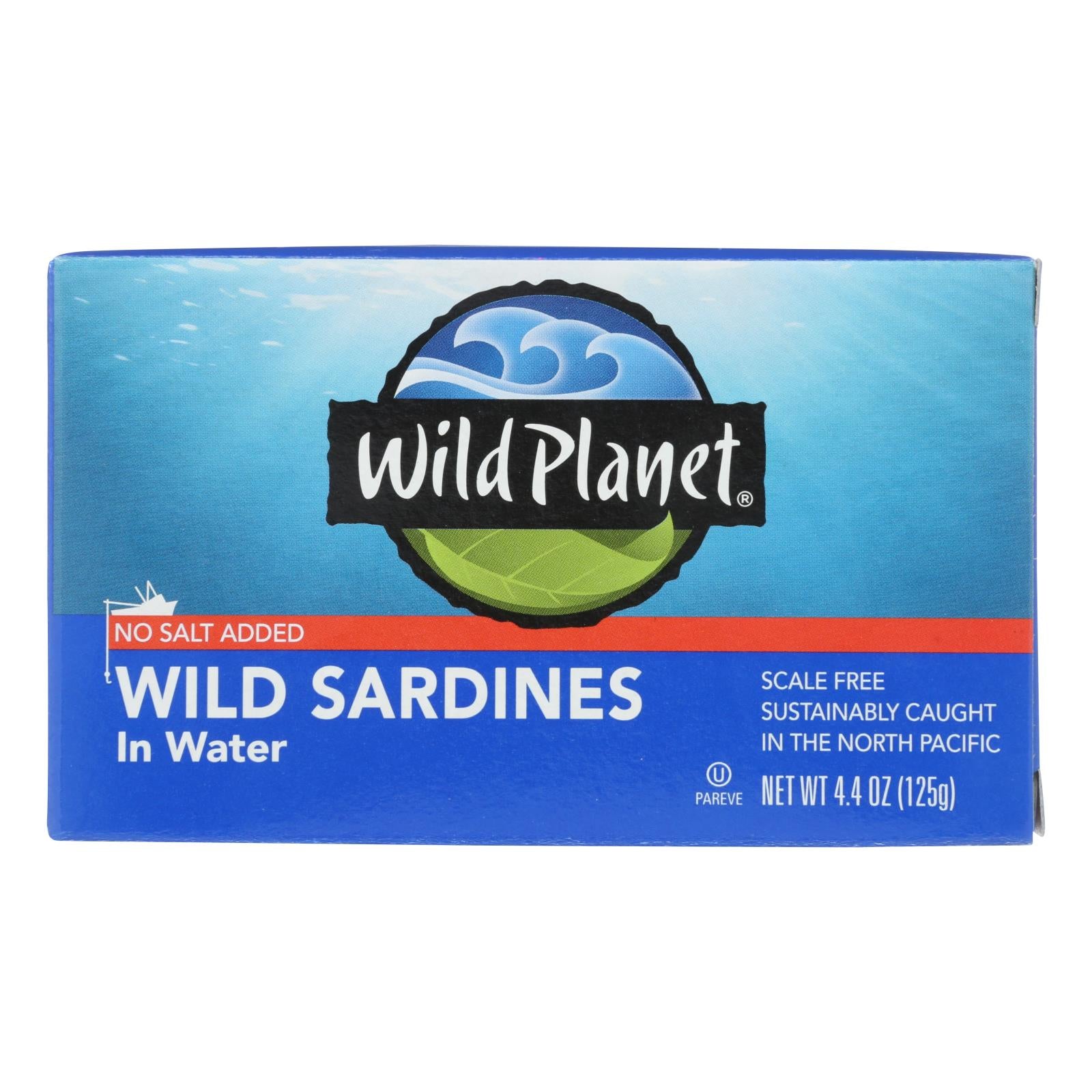 Wild Planet Sardines In Water - Case Of 12 - 4.375 Oz. - GreatEagleInc