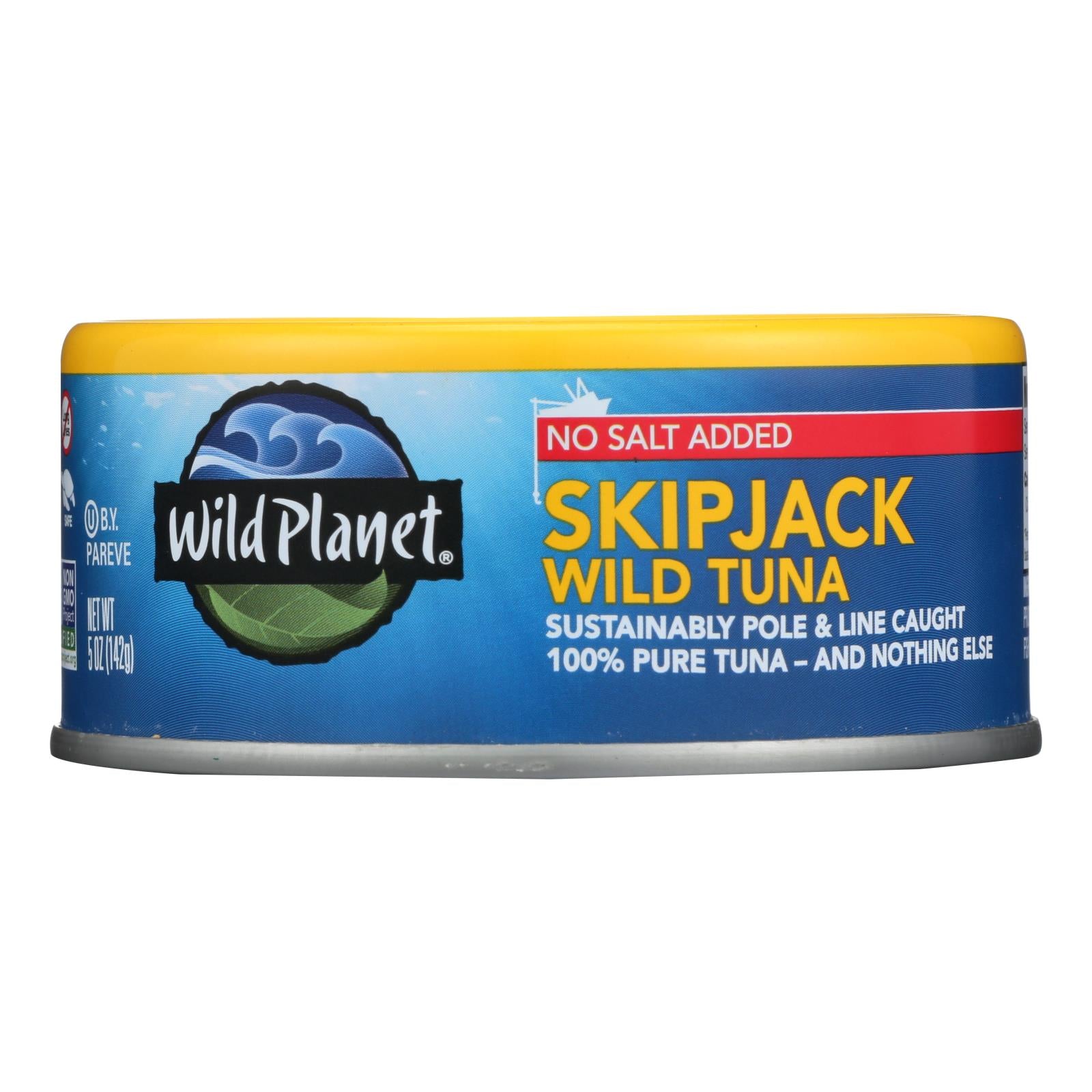Wild Planet Wild Skipjack Light Tuna - No Salt Added - Case Of 12 - 5 Oz. - GreatEagleInc