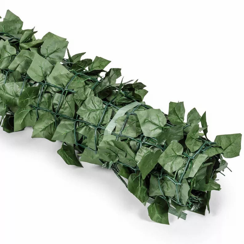 Artificial Green Silk Ivy Privacy Fence Roll 94" x 39" - 1 - Home Decor