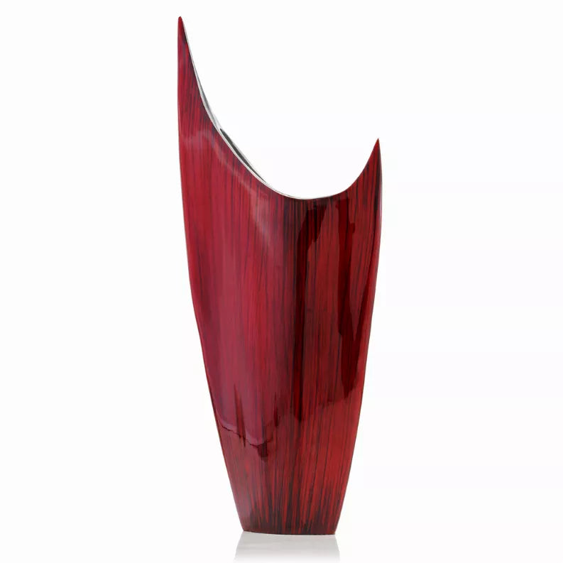 Acentuada Pointed Vase - Red Glaze / 1 Pack of 1 - Home Decor