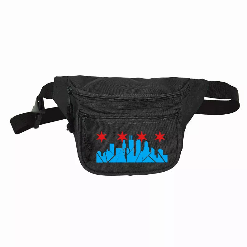 Chicago Skyline Fanny Pack - Blue Skyline / 1 / Skyline with Stars - Bags & Wallets