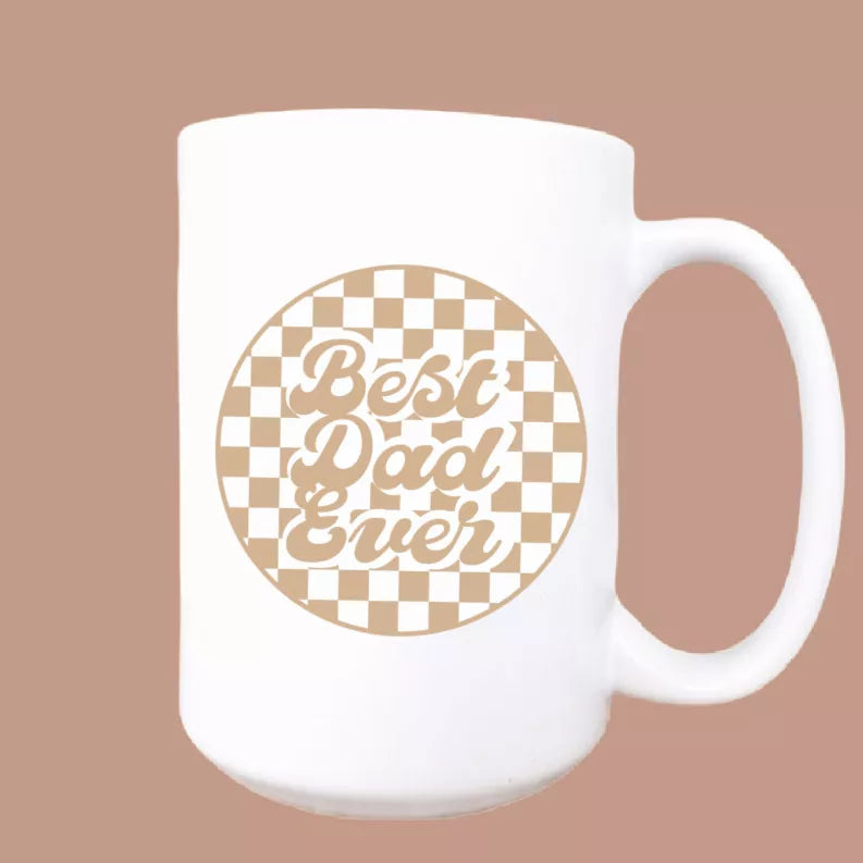 Checker best dad ever ceramic coffee mug - Father's day / 1 / 15oz - Drinkware