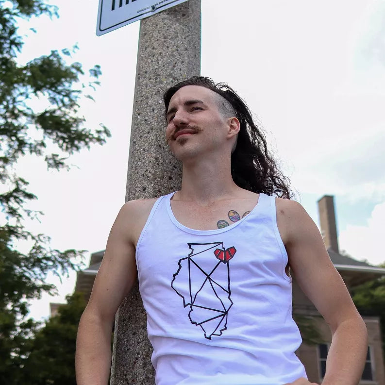 Chicago, IL Unisex Tanks - Red Heart / 1 / XS - Unisex Fashion