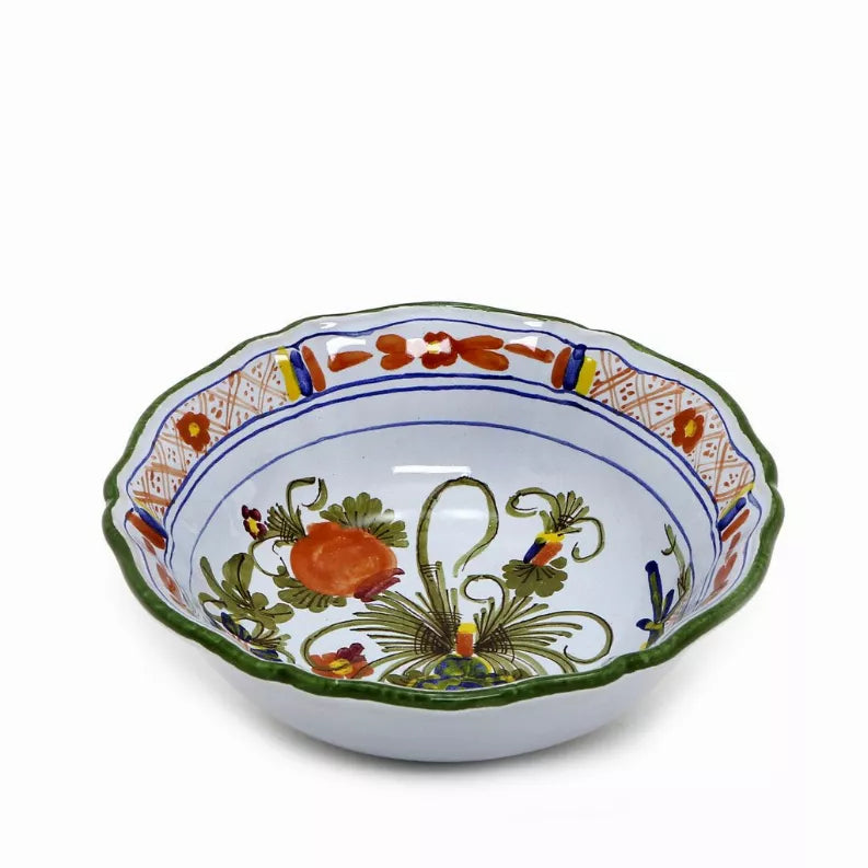 FAENZA-CARNATION Salad/Cereal Bowl - 1 / 7 DIAM. X 2.25 HIGH (Dimensions measured in Inches) / Cereal Bowl - Kitchen