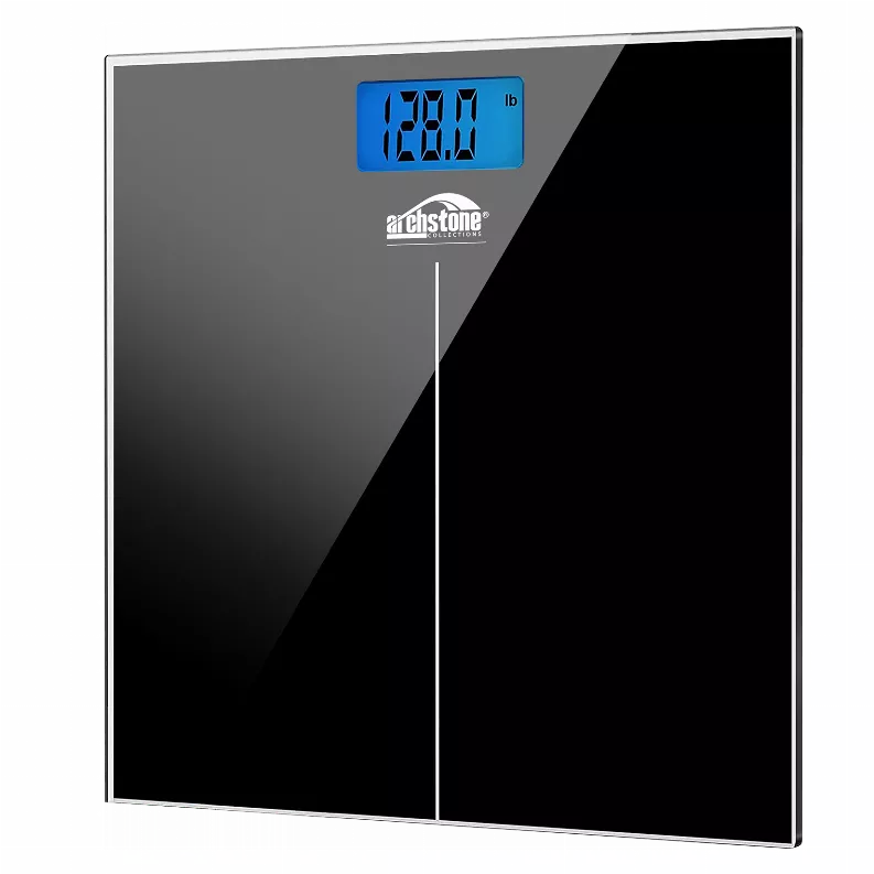 Bathroom Scale - LCD Backlighting and Tempered Glass - Black / 1 - Adult Products