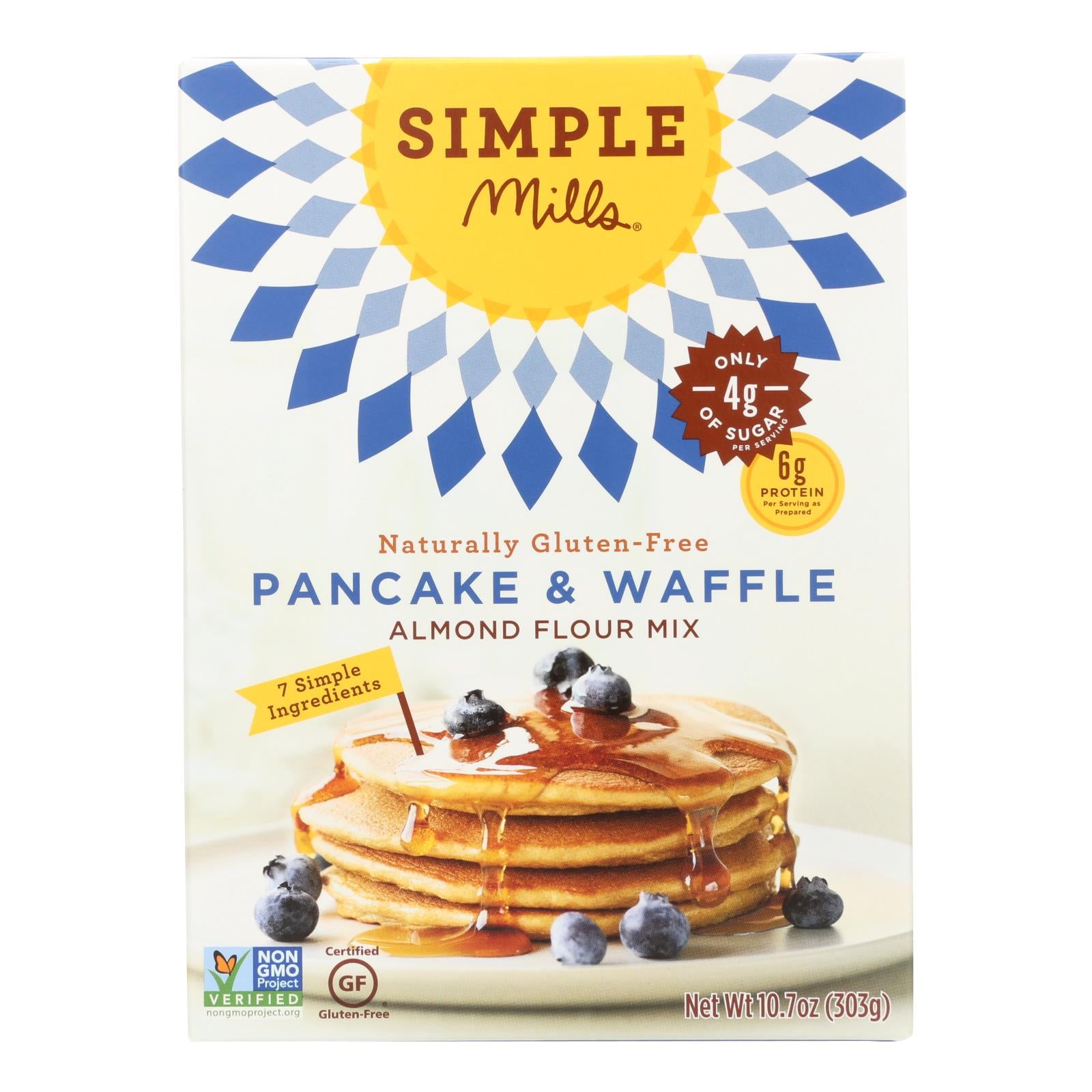 Simple Mills Almond Flour Pancake And Waffle Mix - Case Of 6 - 10.7 Oz. - GreatEagleInc
