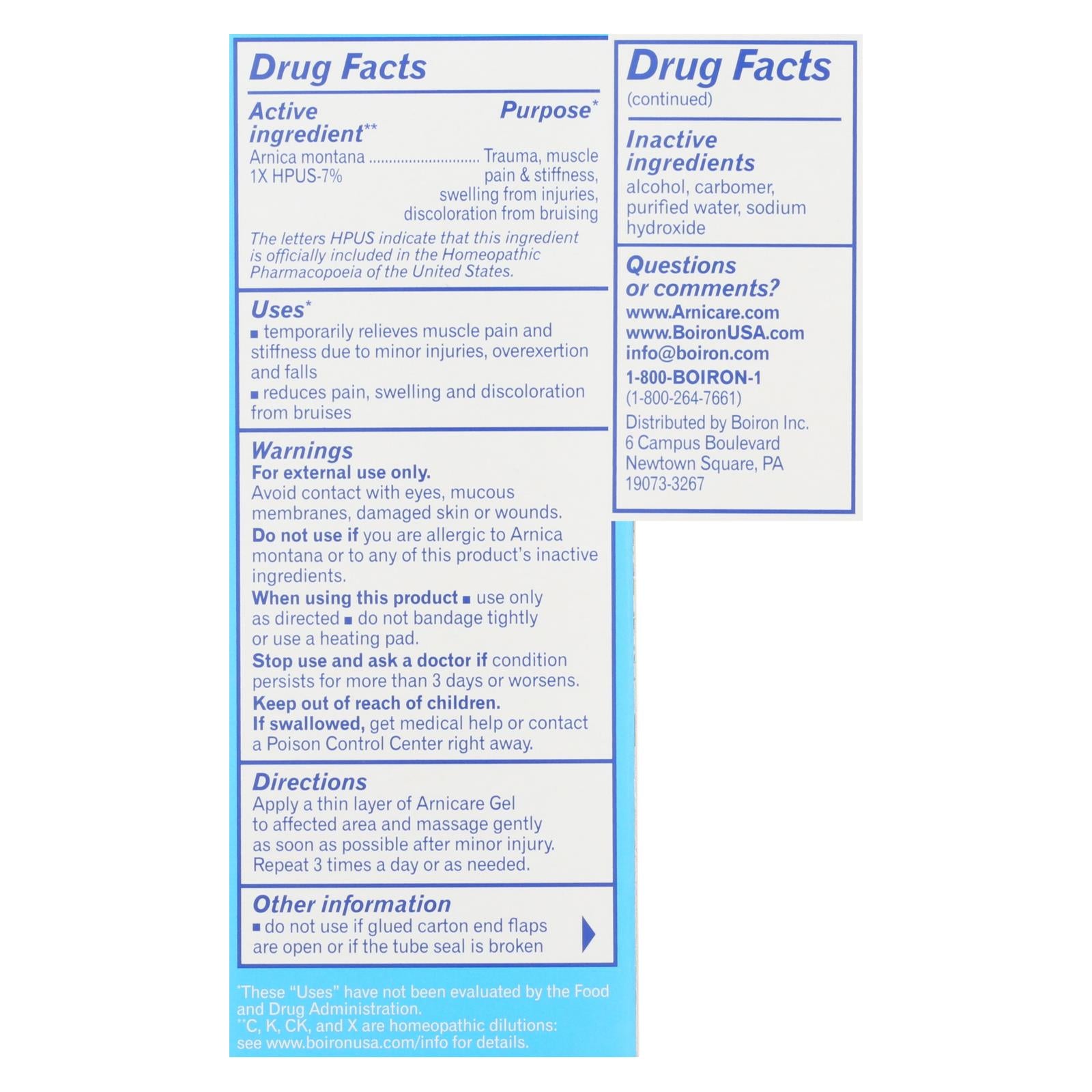 Boiron - Arnicare Gel - Value Size - 4.1 Oz - GreatEagleInc