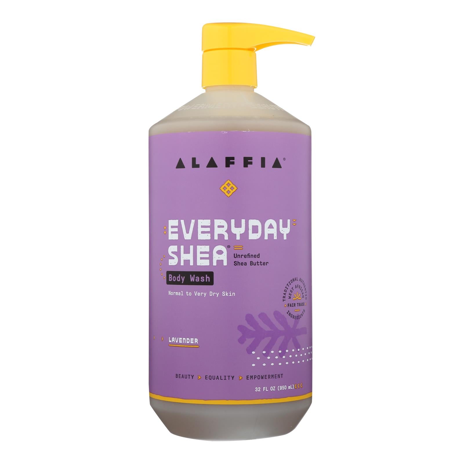 Alaffia - Everyday Body Wash - Shea Lavender - 32 Oz. - GreatEagleInc