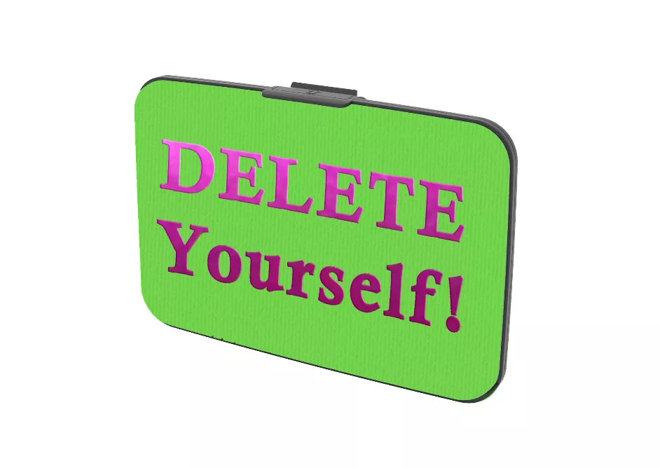 Delete Yourself! - Canvas Security Wallet - 4 - Bags & Wallets
