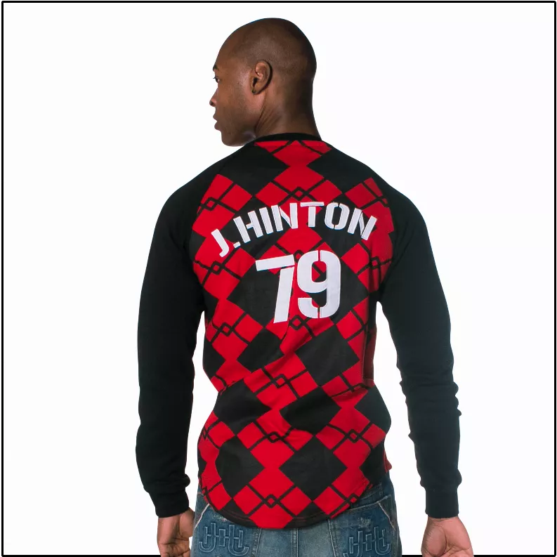 JH Diamond printed sweatshirt, black with red diamond back graphic and 19 print