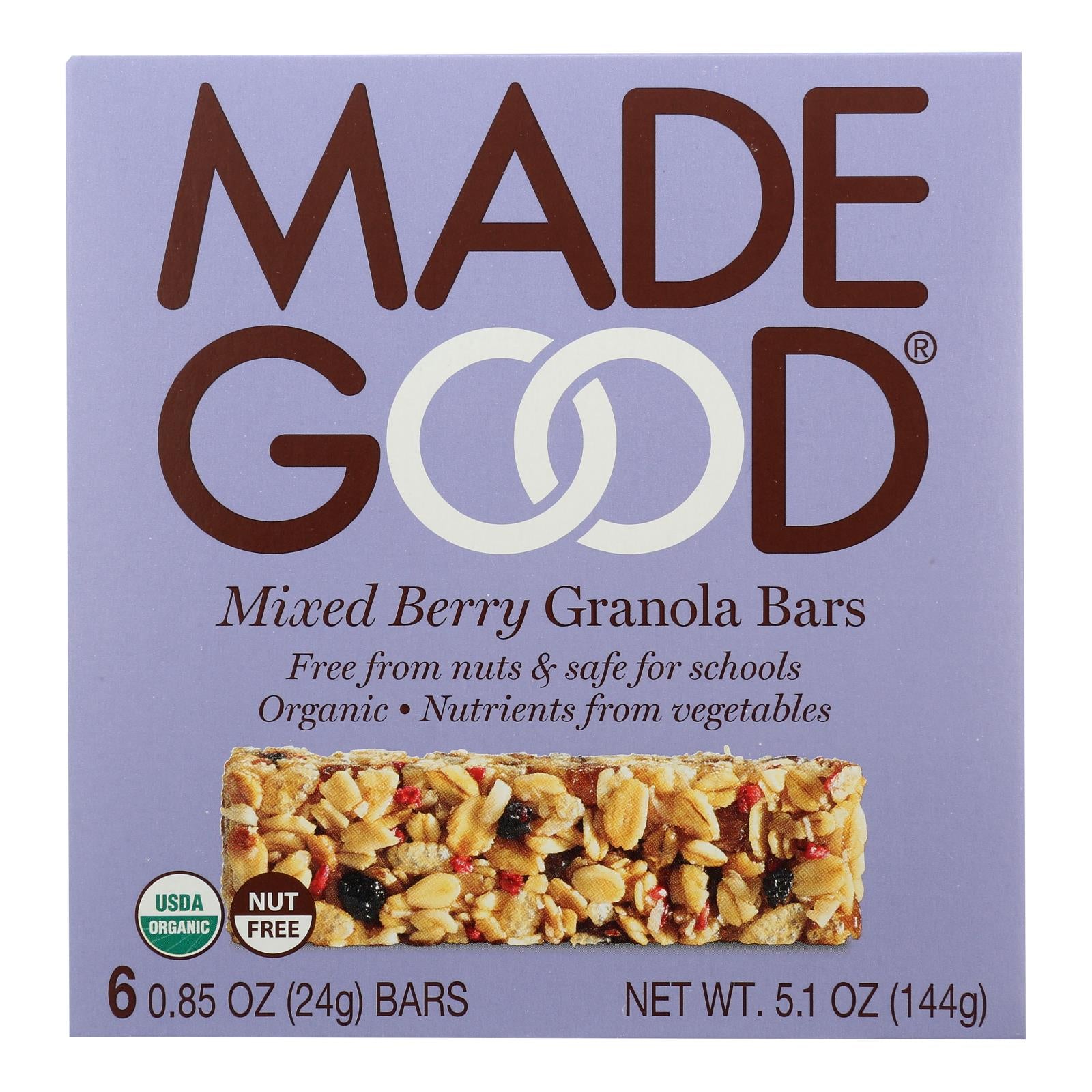 Made Good Granola Bar - Mixed Berry - Case Of 6 - 5 Oz. - GreatEagleInc