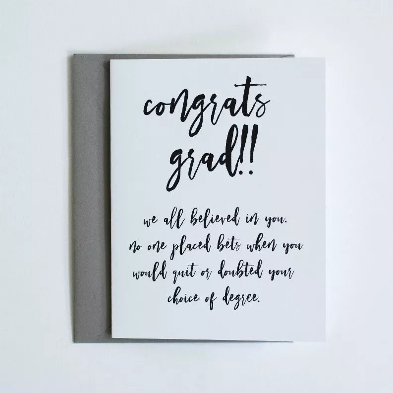 Congrats Grad Graduation Card - 6 - Apparel and Accessories