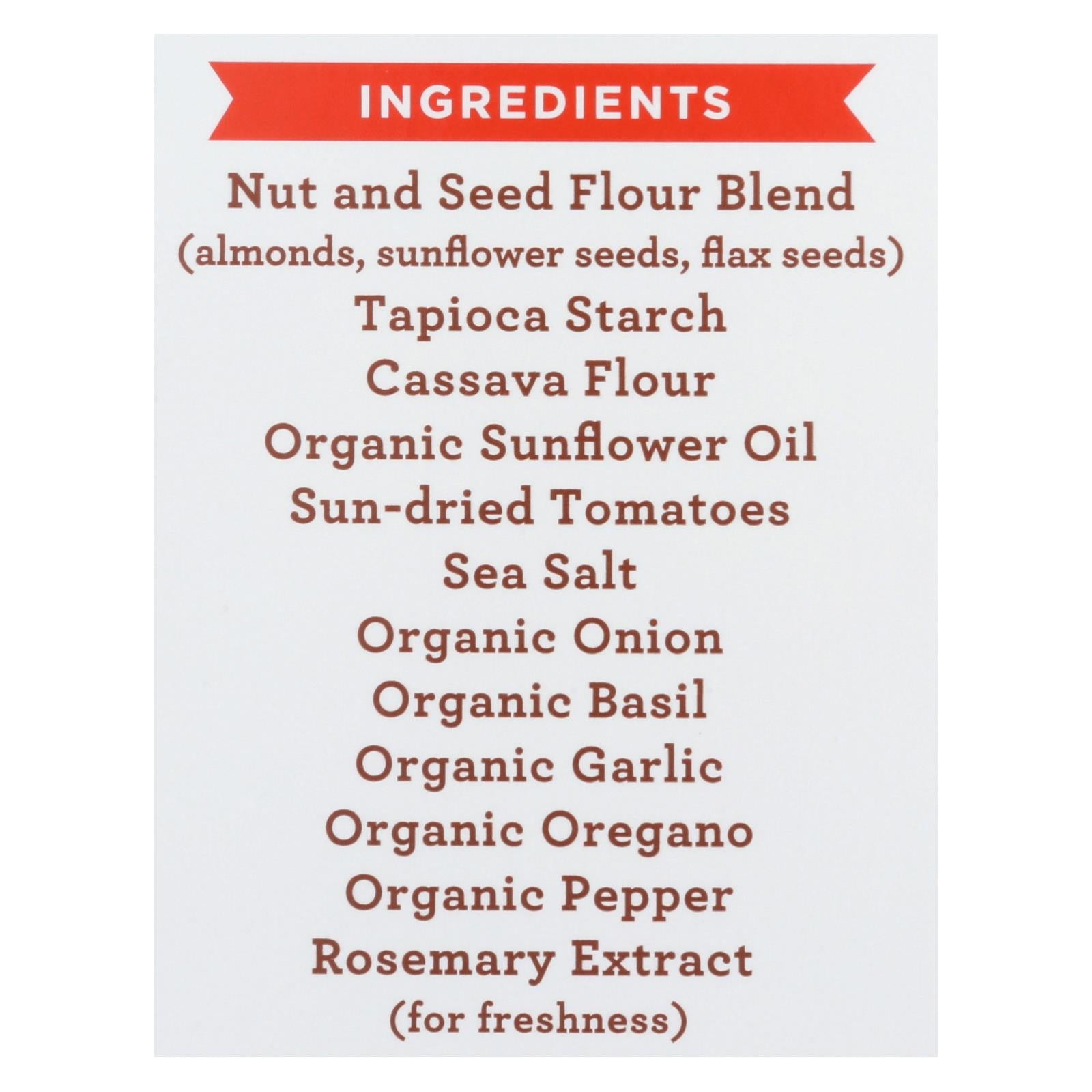 Simple Mills Sun Dried Tomato And Basil Almond Flour Crackers - Case Of 6 - 4.25 Oz. - GreatEagleInc