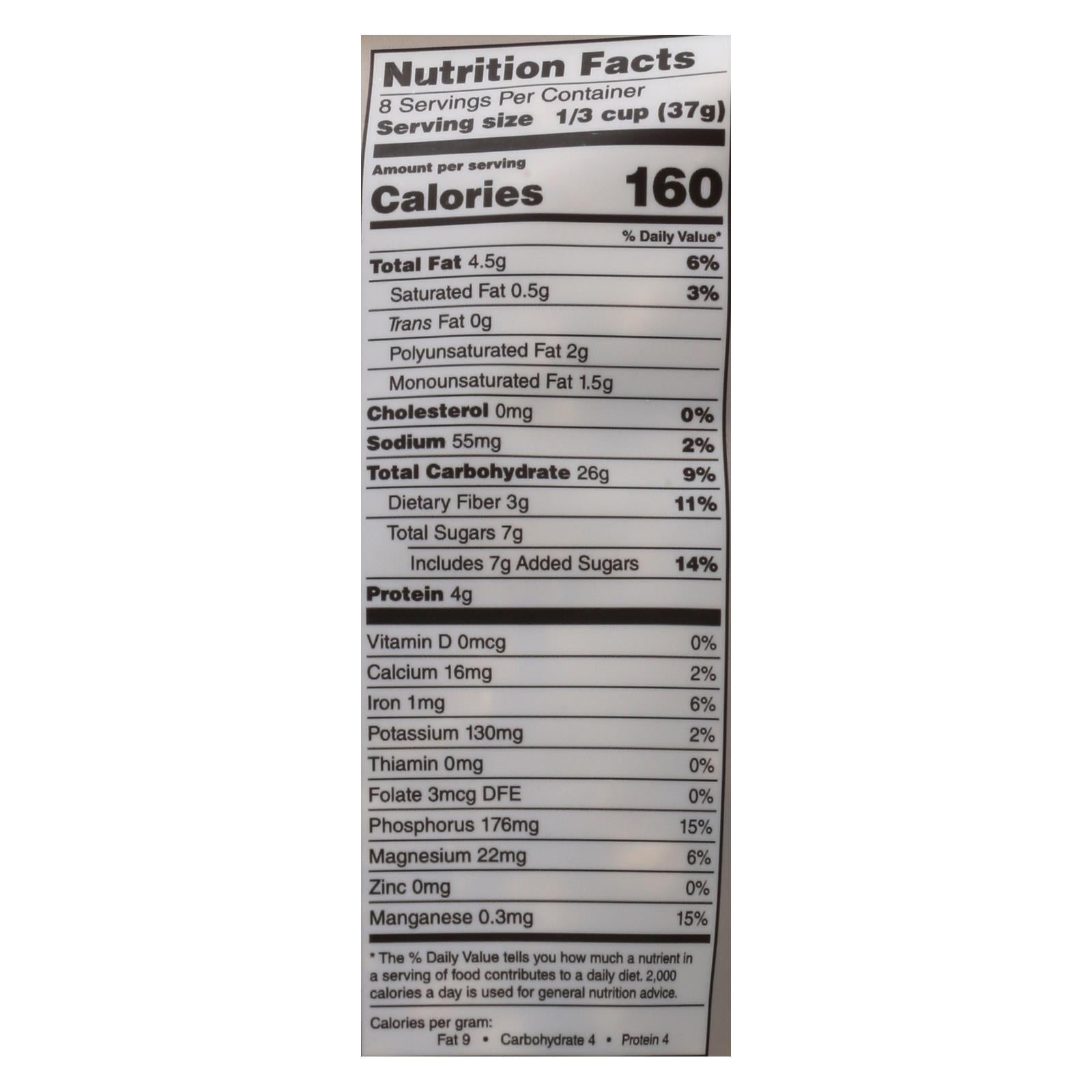 One Degree Organic Foods Sprouted Oat Hemp Granola - Honey - Case Of 6 - 11 Oz. - GreatEagleInc