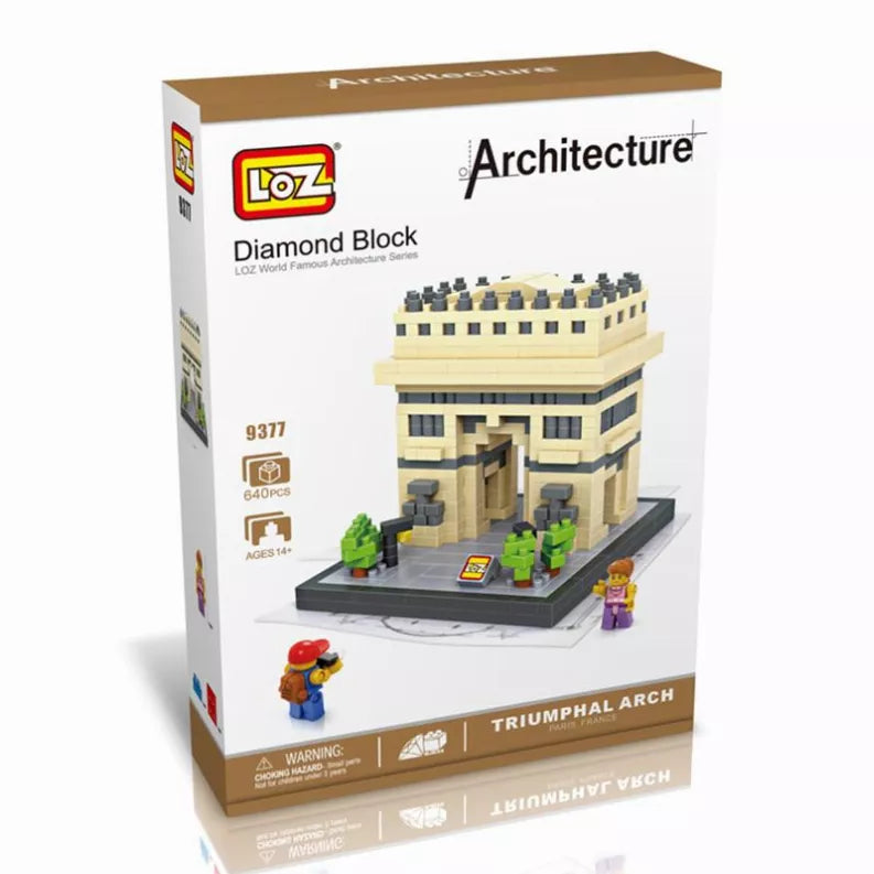 Architecture Diamond Block retail box showing Triumphal arch model, set 9371