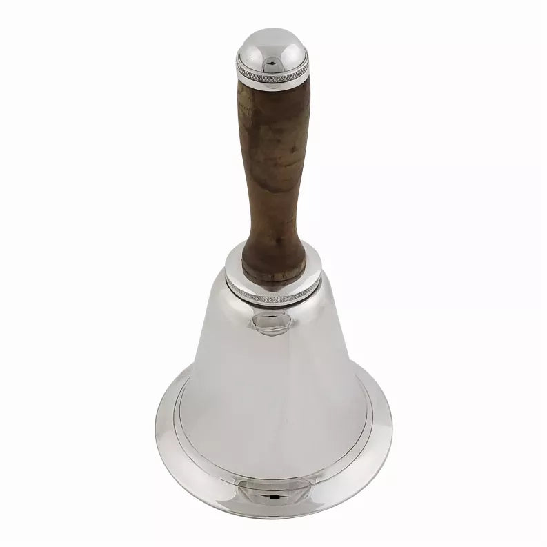 Silver plated bell cocktail shaker with top cap and wide base