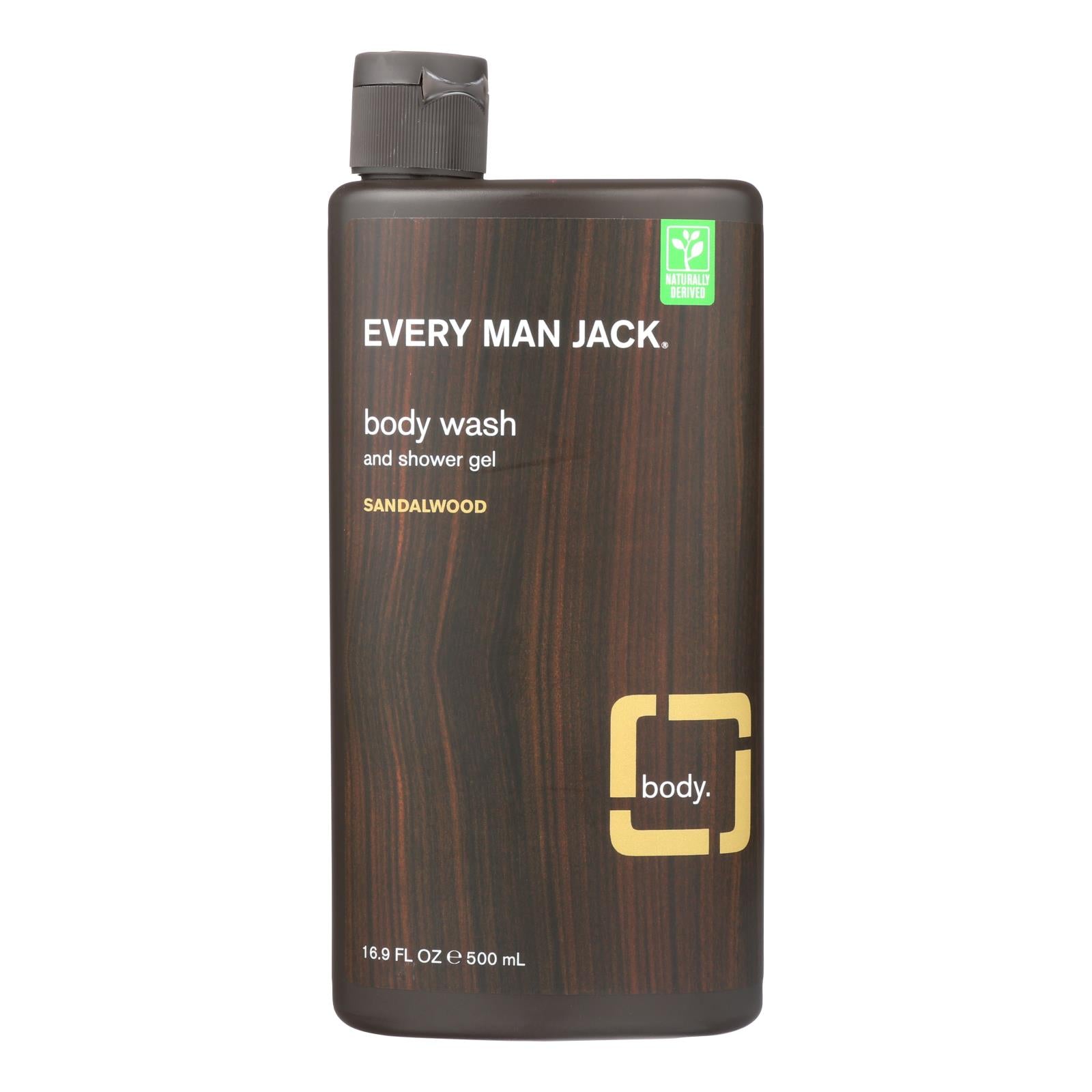 Every Man Jack Body Wash Sandalwood - Case Of 16.9 - 16.9 Fl Oz. - GreatEagleInc